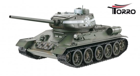 RC Tank T34 / 85 2,4 GHz, Profi-Metall IR, grün Tarnung
